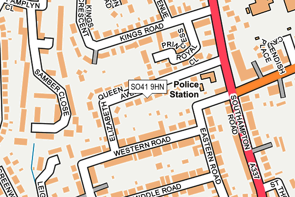 SO41 9HN map - OS OpenMap – Local (Ordnance Survey)