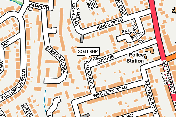 SO41 9HP map - OS OpenMap – Local (Ordnance Survey)