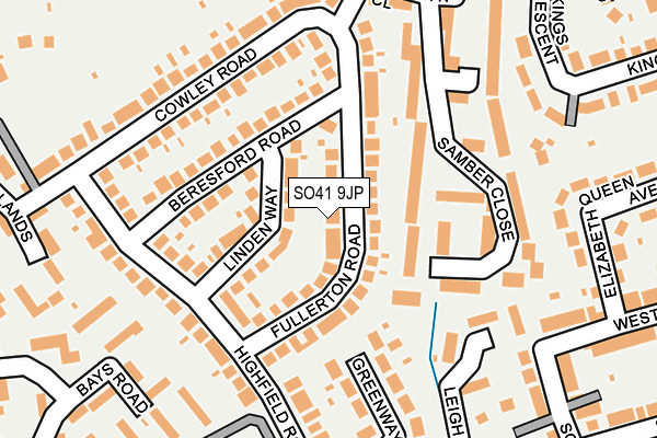 SO41 9JP map - OS OpenMap – Local (Ordnance Survey)