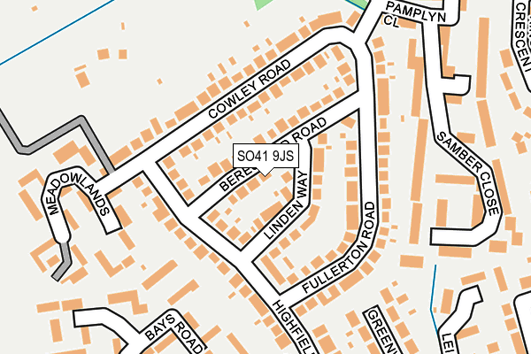 SO41 9JS map - OS OpenMap – Local (Ordnance Survey)