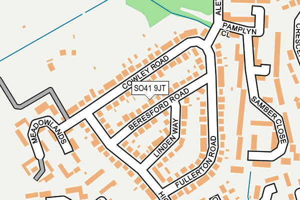 SO41 9JT map - OS OpenMap – Local (Ordnance Survey)