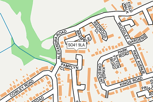SO41 9LA map - OS OpenMap – Local (Ordnance Survey)