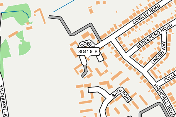 SO41 9LB map - OS OpenMap – Local (Ordnance Survey)