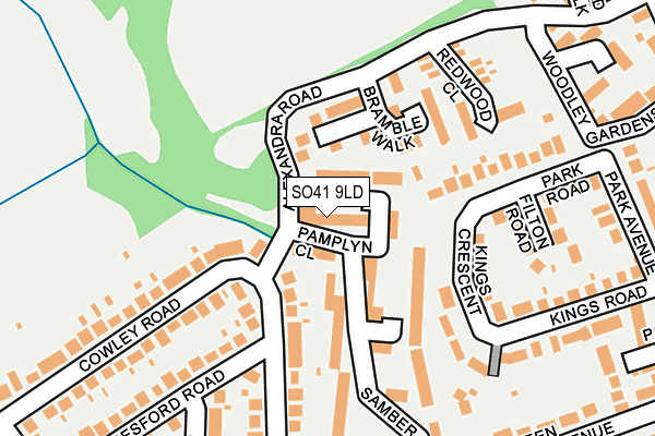 SO41 9LD map - OS OpenMap – Local (Ordnance Survey)
