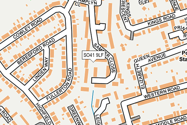 SO41 9LF map - OS OpenMap – Local (Ordnance Survey)