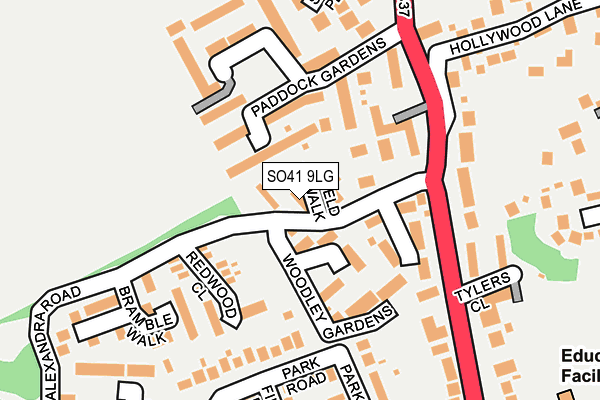 SO41 9LG map - OS OpenMap – Local (Ordnance Survey)