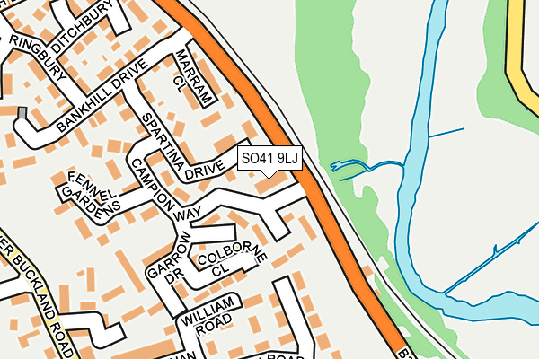 SO41 9LJ map - OS OpenMap – Local (Ordnance Survey)