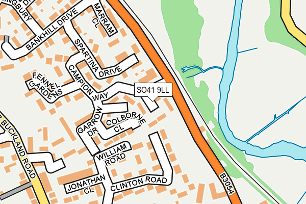 SO41 9LL map - OS OpenMap – Local (Ordnance Survey)