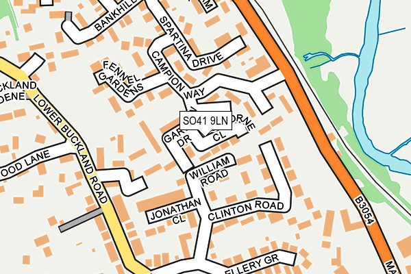 SO41 9LN map - OS OpenMap – Local (Ordnance Survey)