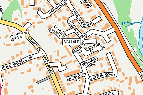 SO41 9LP map - OS OpenMap – Local (Ordnance Survey)