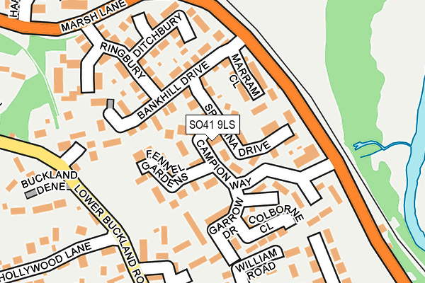 SO41 9LS map - OS OpenMap – Local (Ordnance Survey)