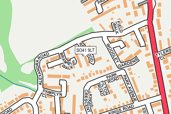 SO41 9LT map - OS OpenMap – Local (Ordnance Survey)