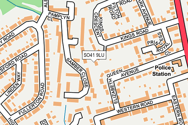 SO41 9LU map - OS OpenMap – Local (Ordnance Survey)