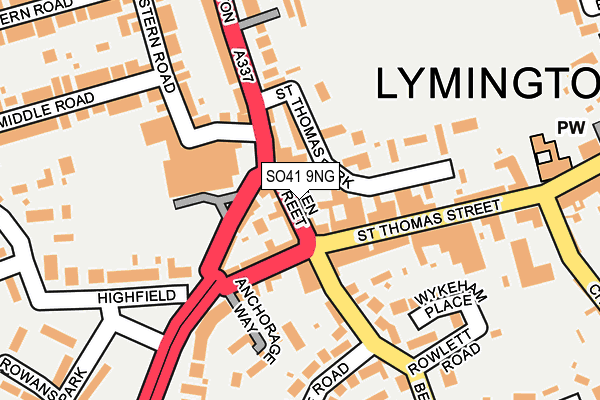Map of NEW FOREST INTERIORS (LYMINGTON) LIMITED at local scale