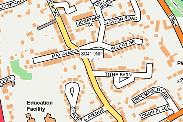 SO41 9NP map - OS OpenMap – Local (Ordnance Survey)