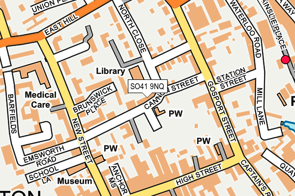SO41 9NQ map - OS OpenMap – Local (Ordnance Survey)