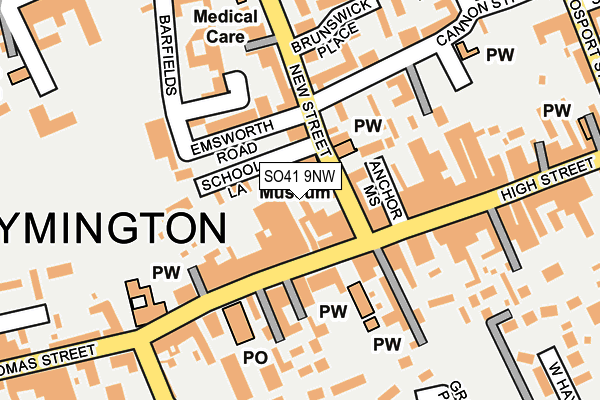 SO41 9NW map - OS OpenMap – Local (Ordnance Survey)