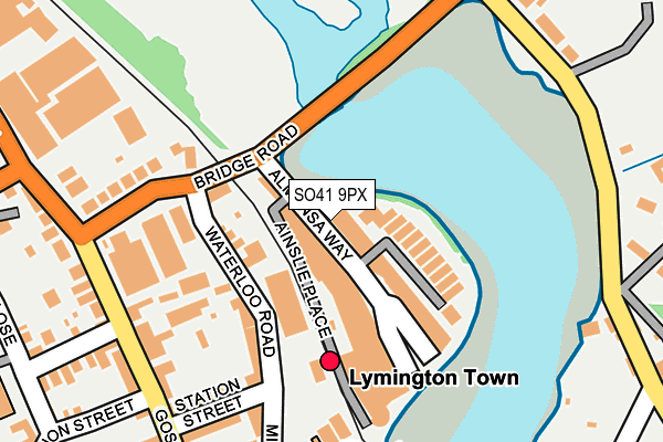 SO41 9PX map - OS OpenMap – Local (Ordnance Survey)