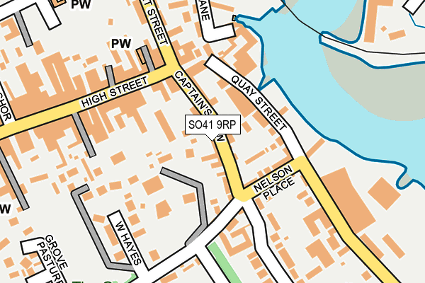 SO41 9RP map - OS OpenMap – Local (Ordnance Survey)