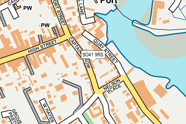 SO41 9RS map - OS OpenMap – Local (Ordnance Survey)