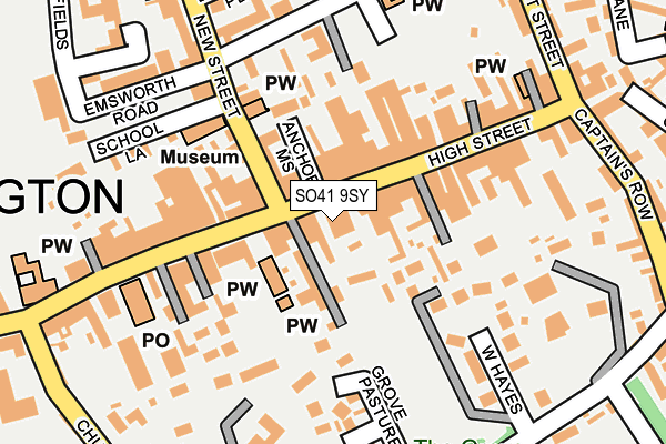 SO41 9SY map - OS OpenMap – Local (Ordnance Survey)
