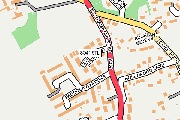 SO41 9TL map - OS OpenMap – Local (Ordnance Survey)