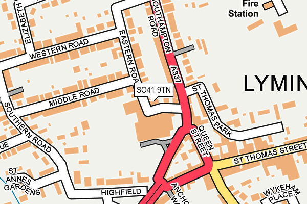 SO41 9TN map - OS OpenMap – Local (Ordnance Survey)