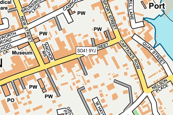 SO41 9YJ map - OS OpenMap – Local (Ordnance Survey)