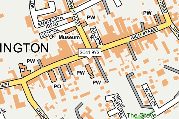 SO41 9YS map - OS OpenMap – Local (Ordnance Survey)