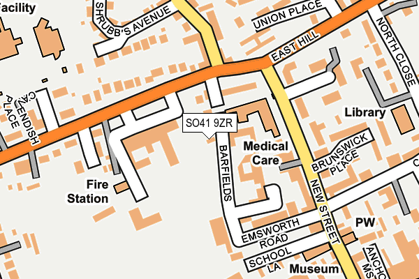 SO41 9ZR map - OS OpenMap – Local (Ordnance Survey)