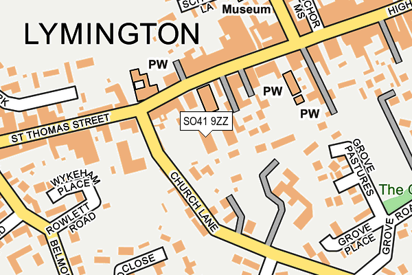 SO41 9ZZ map - OS OpenMap – Local (Ordnance Survey)
