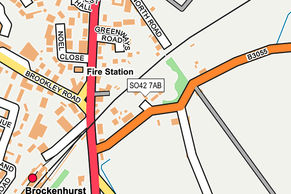 SO42 7AB map - OS OpenMap – Local (Ordnance Survey)