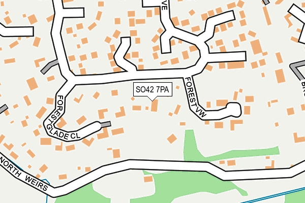 SO42 7PA map - OS OpenMap – Local (Ordnance Survey)
