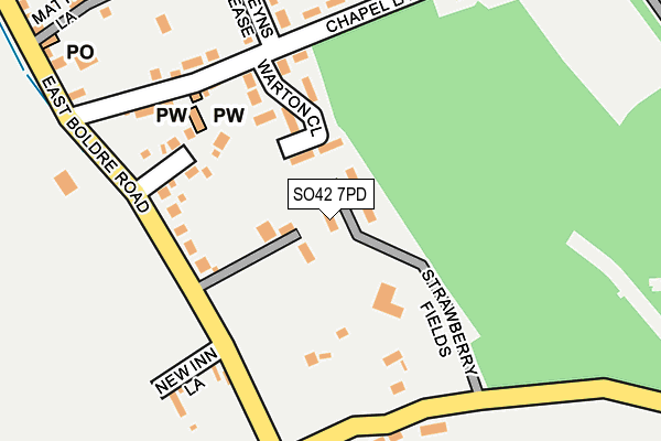 SO42 7PD map - OS OpenMap – Local (Ordnance Survey)