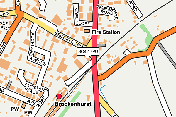 SO42 7PU map - OS OpenMap – Local (Ordnance Survey)