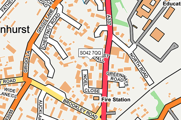 SO42 7QQ map - OS OpenMap – Local (Ordnance Survey)