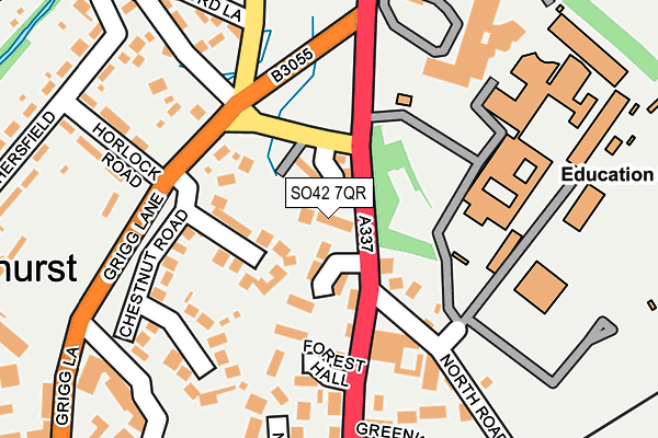 SO42 7QR map - OS OpenMap – Local (Ordnance Survey)