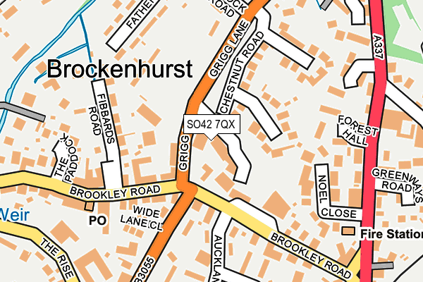 SO42 7QX map - OS OpenMap – Local (Ordnance Survey)