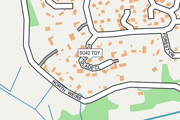 SO42 7QY map - OS OpenMap – Local (Ordnance Survey)