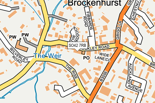 SO42 7RB map - OS OpenMap – Local (Ordnance Survey)