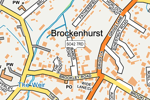 SO42 7RD map - OS OpenMap – Local (Ordnance Survey)