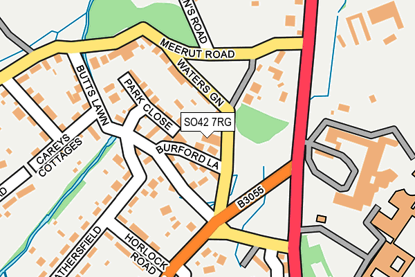 SO42 7RG map - OS OpenMap – Local (Ordnance Survey)