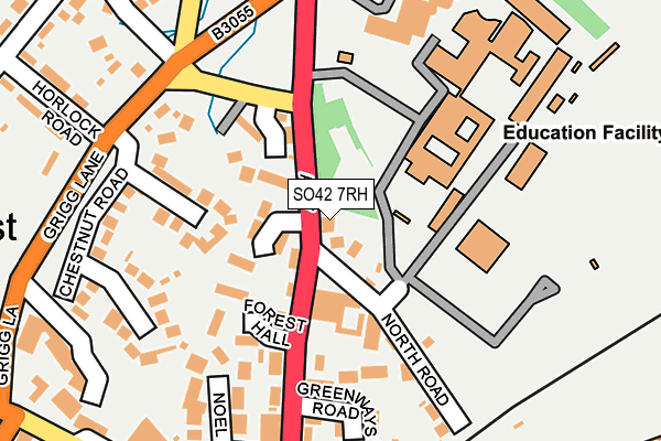 SO42 7RH map - OS OpenMap – Local (Ordnance Survey)