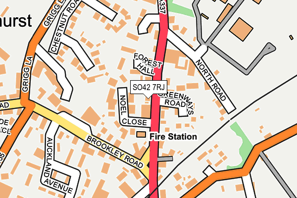 SO42 7RJ map - OS OpenMap – Local (Ordnance Survey)