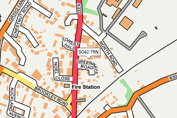 SO42 7RN map - OS OpenMap – Local (Ordnance Survey)