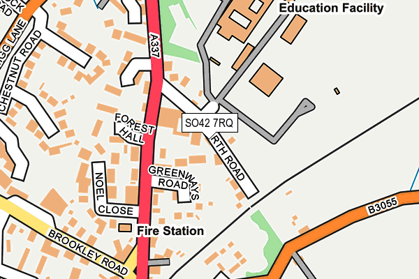 SO42 7RQ map - OS OpenMap – Local (Ordnance Survey)