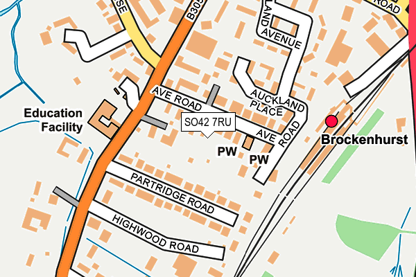 SO42 7RU map - OS OpenMap – Local (Ordnance Survey)