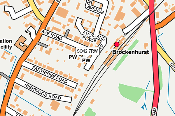 SO42 7RW map - OS OpenMap – Local (Ordnance Survey)