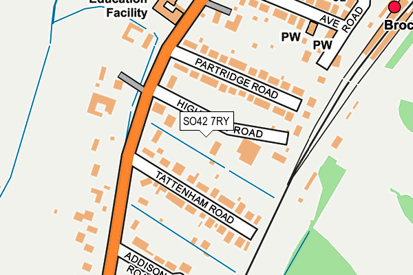SO42 7RY map - OS OpenMap – Local (Ordnance Survey)