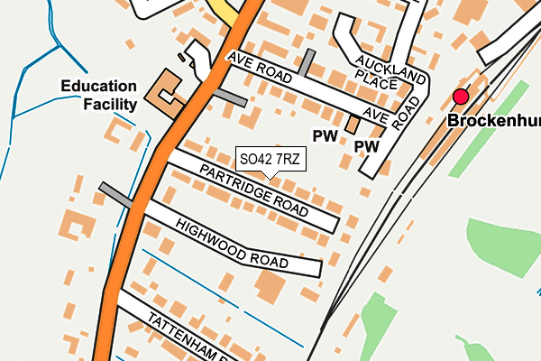 SO42 7RZ map - OS OpenMap – Local (Ordnance Survey)